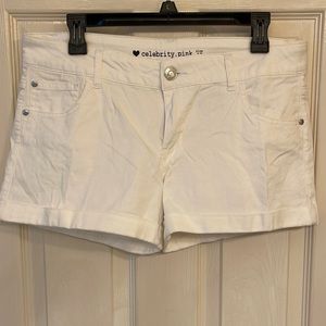 White denim shorts